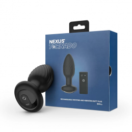 Buy NEXUS - TORNADO REMOTE CONTROL ROTATING BUTT PLUG BLACK SMALL with the best price