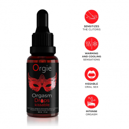 ORGIE - ﻿ORGASM DROPS KISSABLE 30 ML|DRUGSTORE