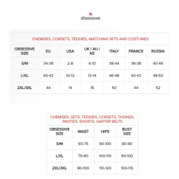OBSESSIVE - EMPERITA KORSETT JA PÜKSIKUD