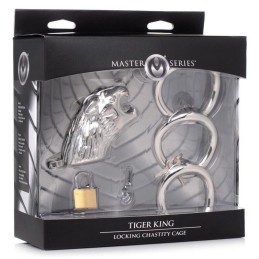 Voorusevöö Meestele Master Series - Tiger King Cock Cage With Lock