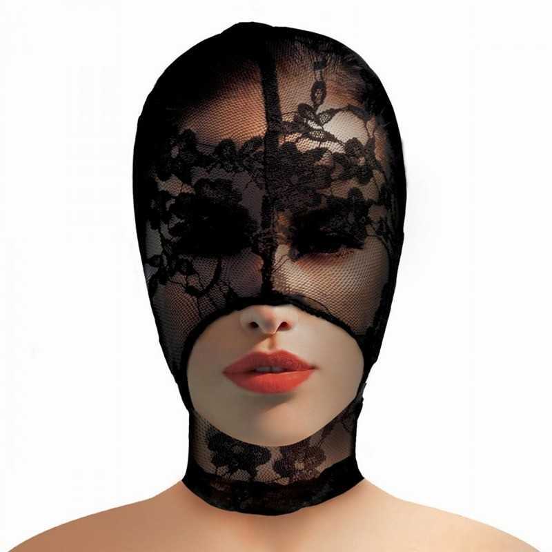 Buy Master Series - Lace Seduction Bondage Mask Black with the best price