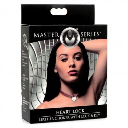 Buy Master Series - Heart Lock Collar With Keys Red with the best price