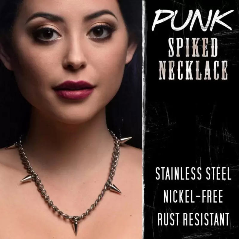 Buy Master Series - Punk Spiked Necklace Silver with the best price