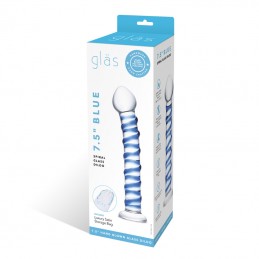 Gläs - Blue Spiral Glass Dildo|DILDOS