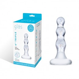 Gläs - Triple Play Beaded Glass Butt Plug|DILDOS