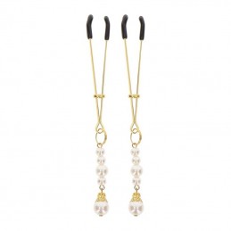 Buy Taboom - Tweezers With Pearls Gold Nipple Clamps with the best price