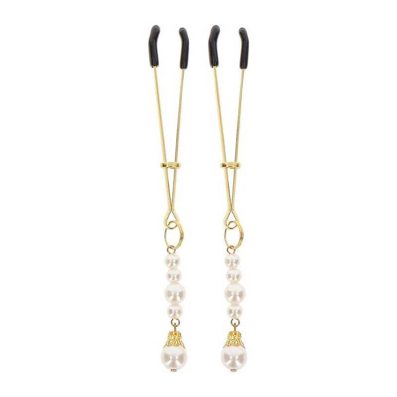Buy Taboom - Tweezers With Pearls Gold Nipple Clamps with the best price