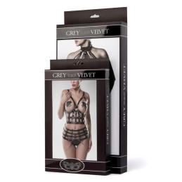 GREY VELVET - 4-teiliges Harness-Ketten Set 2XL/3XL