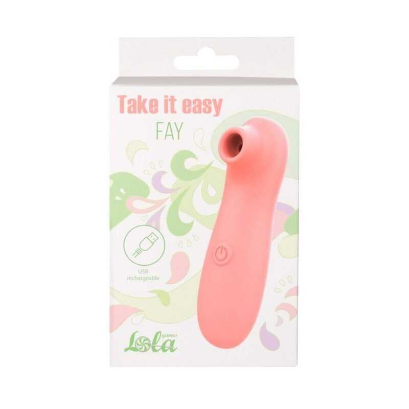 LOLA Take it Easy - Fay Peach Rechargeable Vacuum Wave Stimulator|AIR STIMULATORS