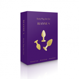 RIANNE S - BOOTY PLUG SET 3X BLACK|ANAL PLAY