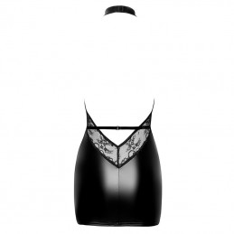 Buy Noir Handmade - Open Back Powerwetlook Dress With Lace Inserts with the best price