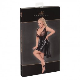 Buy Noir Handmade - Short Dress With Powerwetlook Bottom And Top Made Of Embroidery Tulle Queen Size with the best price