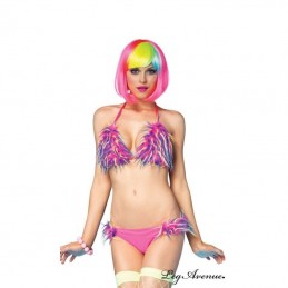 Leg Avenue - Confetti Fur Bikini Set|COSTUMES
