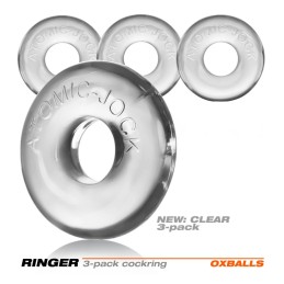 Oxballs - Ringer of Do-Nut 1 3-pack Clear|COCK RINGS