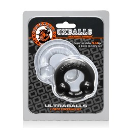 Oxballs - Ultraballs Cockring 2-pack Black & Clear|PEENISERÕNGAD