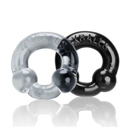 Oxballs - Ultraballs Cockring 2-pack Black & Clear|COCK RINGS