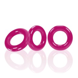 Oxballs - Willy Rings 3-pack Cockrings Hot Pink|COCK RINGS