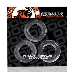 Oxballs - Willy Rings 3-pack Cockrings Clear|PEENISERÕNGAD