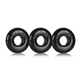 Oxballs - Ringer of Do-Nut 1 3-pack Black|COCK RINGS