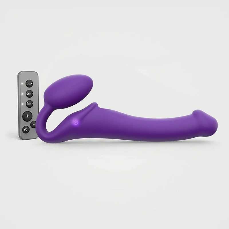 Strap-On-Me - Vibrating Bendable Strap-On M Purple|СТРАПОН