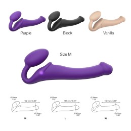 Strap-On-Me - Vibrating Bendable Strap-On L Purple|VIBRATORS