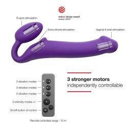 Strap-On-Me - Vibrating Bendable Strap-On L Purple|ВИБРАТОРЫ