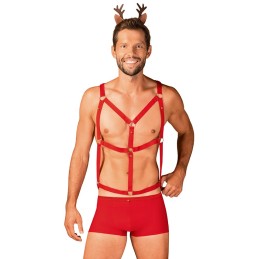 OBSESSIVE - MR REINDY HARNESS, SHORTS, HEADBAND WITH HORNS