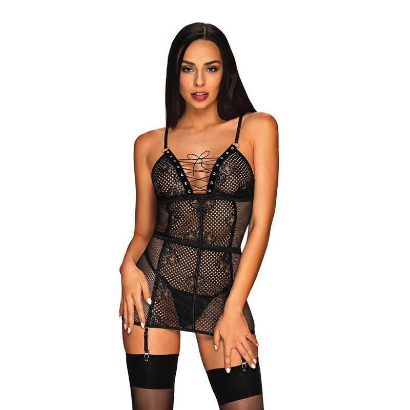 Buy OBSESSIVE - BASITTA CHEMISE & THONG with the best price