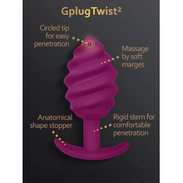 Gvibe - Gplug Twist 2 Sweet Raspberry Anaaltapp|ANAAL LELUD