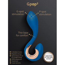 Gvibe - Gpop2 Royal Blue G ja P Punktide Vibraator|EESNÄÄRMELE