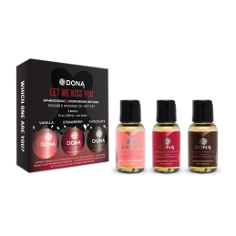 DONA - FLAVORED KISSABLE MASSAGE OIL GIFT SET|МАССАЖ