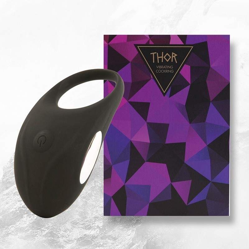 Feelztoys - Thor Cockring Black Vibreeriv Peenise Rõngas