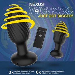 Nexus - Tornado Вращающаяся и Вибрирующая Анальная Пробка с Пультом Medium|АНАЛ