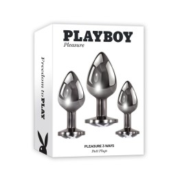 Playboy Pleasure - Pleasure 3Ways набор анальных пробок из металла