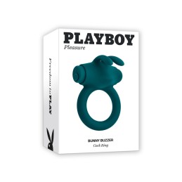Playboy Pleasure - Bunny Buzzer Cockring - Teal|COCK RINGS