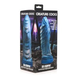 Creature Cocks - Sea Serpent Scaly Dildo Blue|DILDOS