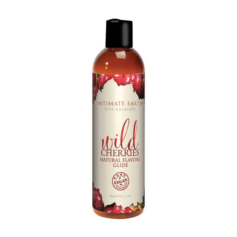 INTIMATE EARTH - NATURAL FLAVORS GLIDE WILD CHERRIES 60ML|ГЕЛИ-СМАЗКИ
