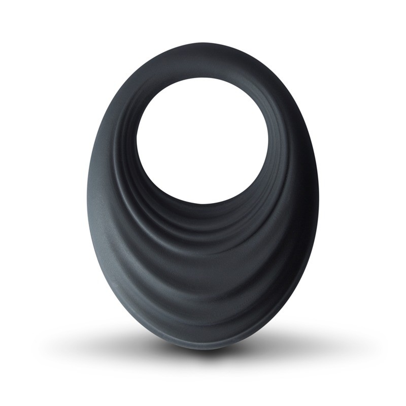 Rocks-off - Spire Vibrating Liquid Silicone Ring Black|PEENISERÕNGAD
