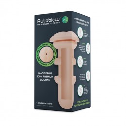 Autoblow - A.I. Silicone Anus Sleeve White|МАСТУРБАТОРЫ