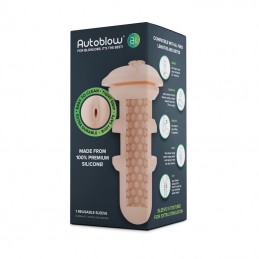 Autoblow - A.I. Silicone Vagina Sleeve White|МАСТУРБАТОРЫ