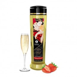 Shunga - Erootiline Külmpressitud Massaažiõli 240ml Romance Strawberry Wine|MASSAAŽ