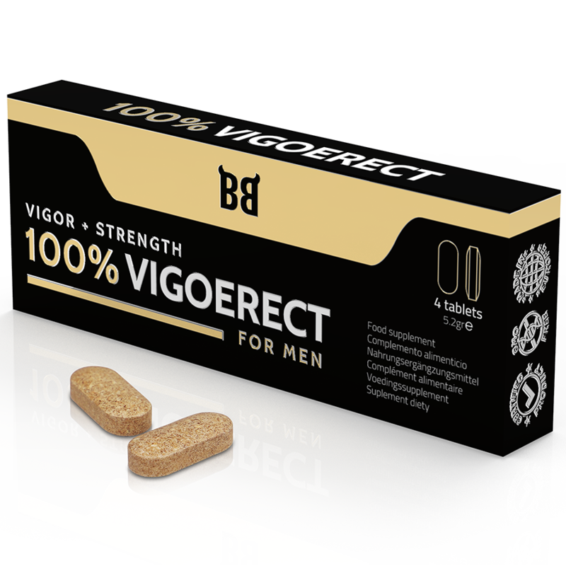 BLACK BULL - 100% VIGOERECT VIGOR + SEXUAL STRENGTH FOR MEN 4 TABLETS