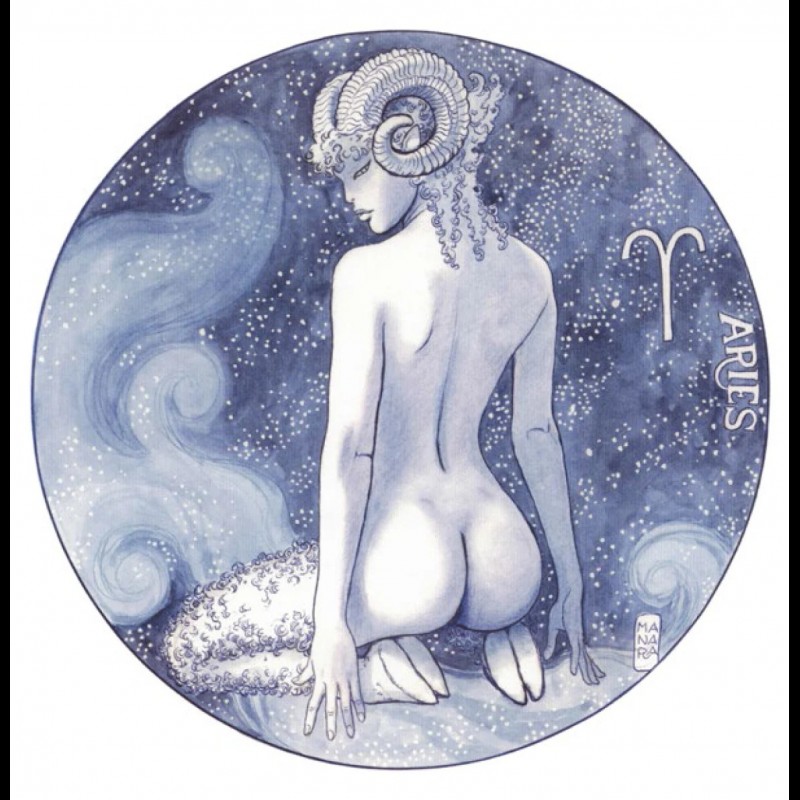 Milo Manara - Aries Unsigned Print from the Zodiac Portfolio 23x33cm|ЭРОТИЧЕСКОЕ ИСКУССТВО