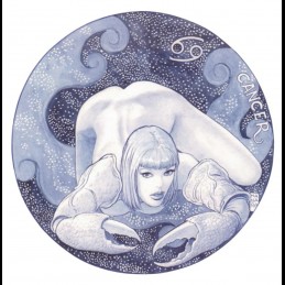 Milo Manara - Cancer Unsigned Print from the Zodiac Portfolio 23x33cm|EROTIC ART