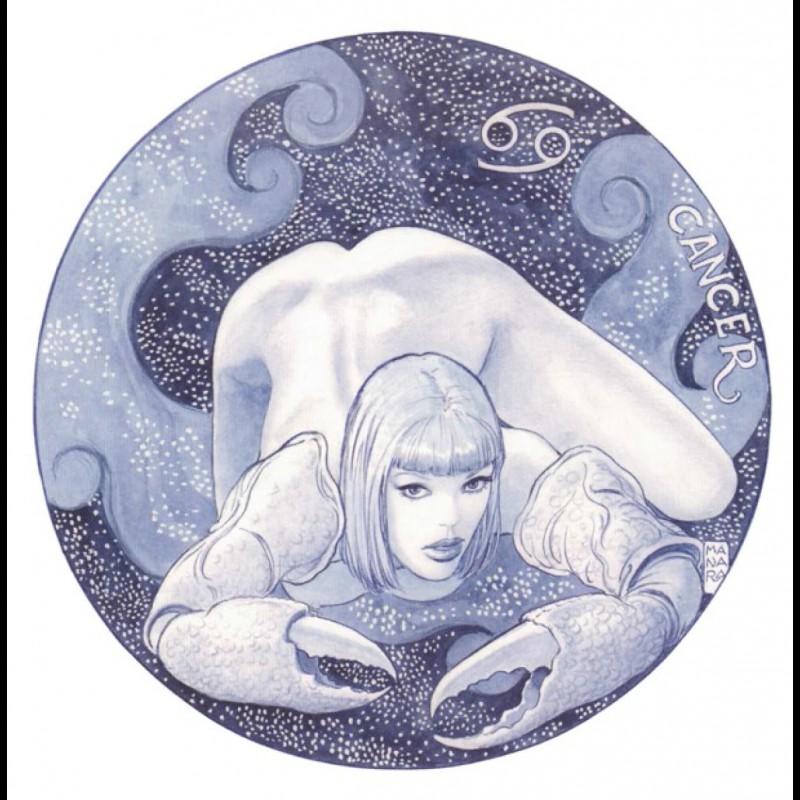 Milo Manara - Cancer trükis Zodiac Portfooliost 23x33cm|EROOTILINE KUNST