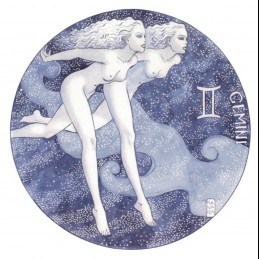 Milo Manara - Gemini Unsigned Print from the Zodiac Portfolio 23x33cm|EROTIC ART