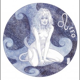 Milo Manara - Leo Unsigned Print from the Zodiac Portfolio 23x33cm|EROTIC ART