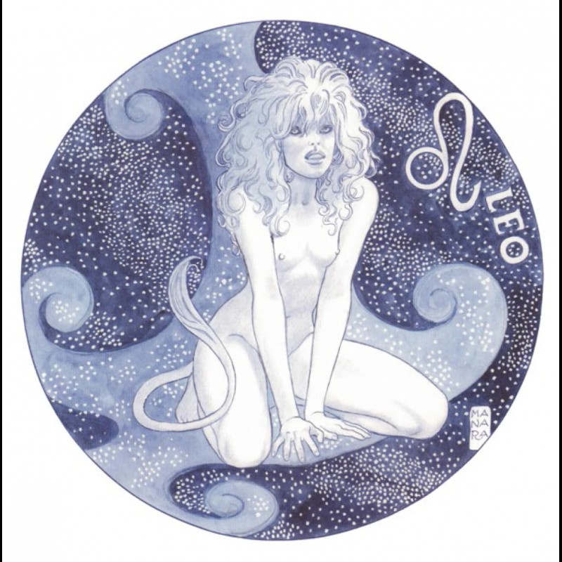 Milo Manara - Lõvi trükis Zodiac Portfooliost 23x33cm|EROOTILINE KUNST