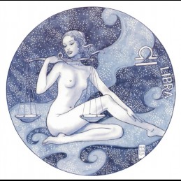Milo Manara - Libra Unsigned Print from the Zodiac Portfolio 23x33cm|EROTIC ART