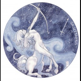 Milo Manara - Sagittarius Unsigned Print from the Zodiac Portfolio 23x33cm|EROTIC ART